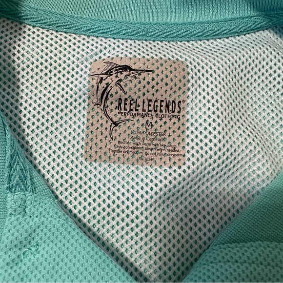 Reel Legends Performance Mens Polo Top Short Sleeved Size Medium - Picture 8 of 10